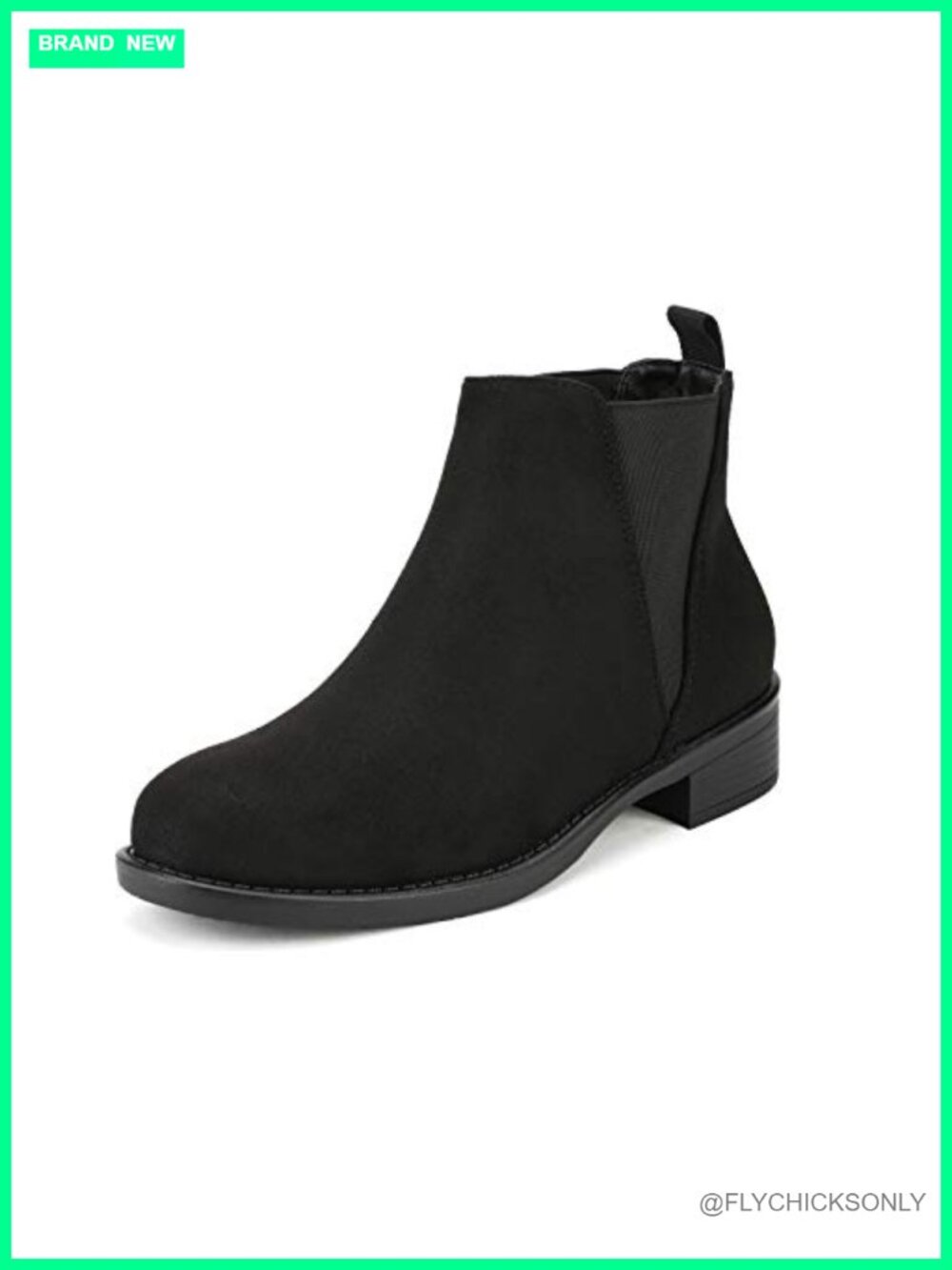Women's Chelsea Ankle Booties Faux Suede Low Heel Comfort Work Boots